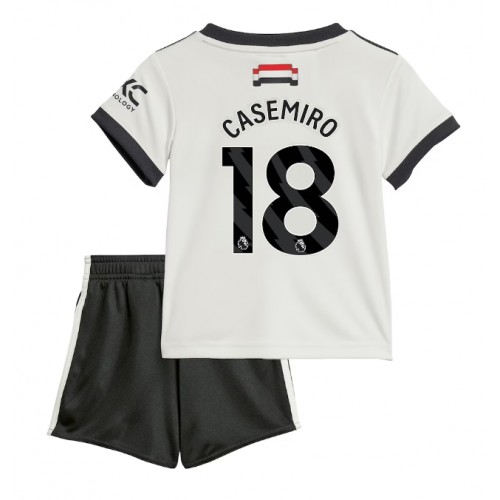 Fotbalové Dres Manchester United Casemiro #18 Dětské Alternativní 2024-25 Krátký Rukáv (+ trenýrky)